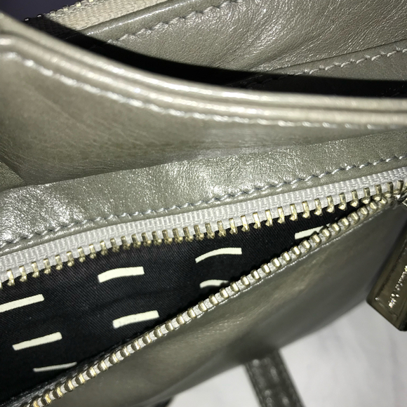 REBECCA MINKOFF Mini M.A.C Gray Leather Chain Strap Crossbody - Picture 7 of 9